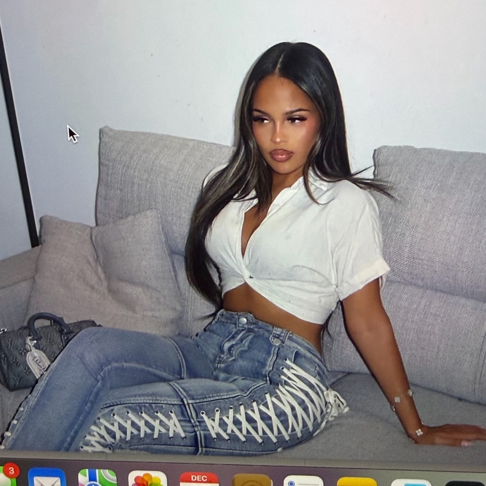 Fashion Nova Jaw Dropper Stretch Lace Up Bootcut Jeans